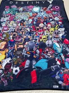 Destiny Chibi Characters Lightweight Fleece Throw Blanket | 45 x 60 Inches